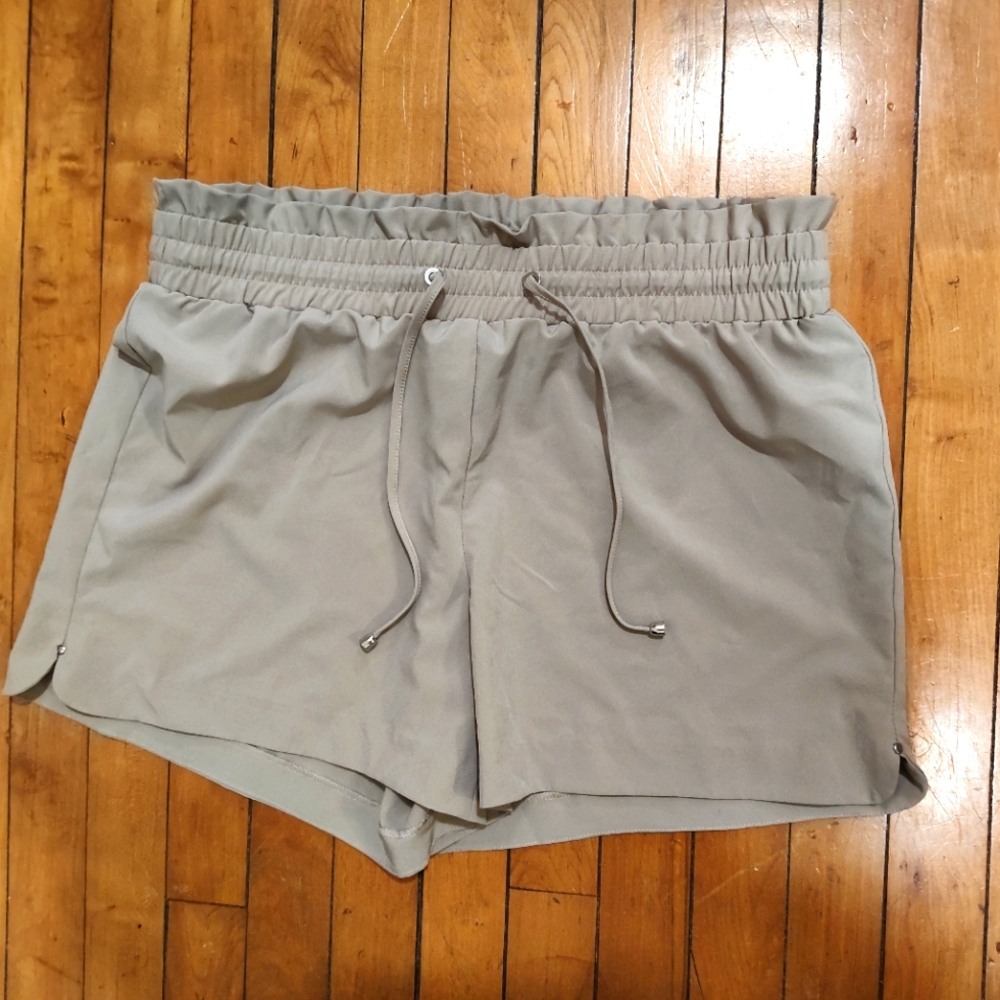 Cinch Waist Khaki Shorts